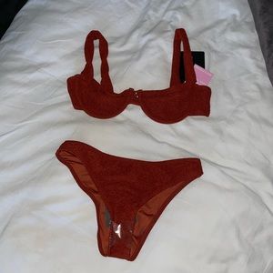Terracotta textured bikini